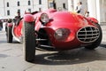 Red Fiat 1100 Gilco vintage car Royalty Free Stock Photo