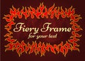 Red fiery frame
