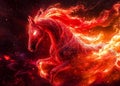 The red fiery horse is the symbol of 2026 Royalty Free Stock Photo