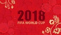 Red 2018 fifa world cup football background. Royalty Free Stock Photo