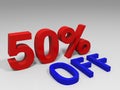 Red fifty percent Royalty Free Stock Photo