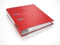 Red Folder Isolated on White. 3d. Royalty Free Stock Photo