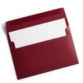 Red file folder with paper isolated on white background Royalty Free Stock Photo