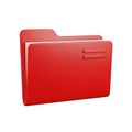 A red file folder on a white background Royalty Free Stock Photo
