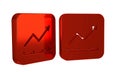 Red Financial growth increase icon isolated on transparent background. Increasing revenue.