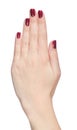 Red fingernail Royalty Free Stock Photo