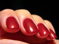 Red Fingernails Royalty Free Stock Photo