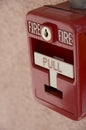 Red fire alarm Royalty Free Stock Photo