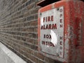 Red Fire Alarm Box Royalty Free Stock Photo