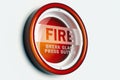 Red fire alarm button Royalty Free Stock Photo