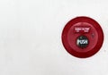 A red fire alarm call point on wall Royalty Free Stock Photo