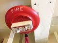 Red fire alarm flashing light Royalty Free Stock Photo