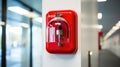 red fire alarm pull Royalty Free Stock Photo
