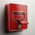 Red Fire Alarm Pull Station with \