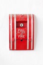 Red Fire Alarm Pull Switch. Royalty Free Stock Photo