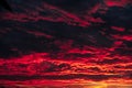 Red fire blood sunset sky cloudscape beautiful phenomenon nature background