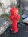 Red fire brigade hydrant