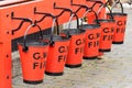 Red Fire Buckets Royalty Free Stock Photo