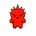 Red fire Doodle monster