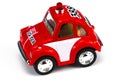 Red fire engine toy isolated over a white background Royalty Free Stock Photo