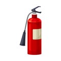 Red Fire Extinguisher as Active Protection Device and Safety Equipment Vector Illustration