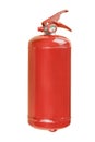 Red fire extinguisher isolated with clipping path
