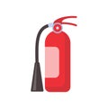 red fire extinguisher for suppressing fire in buildings Royalty Free Stock Photo