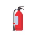 red fire extinguisher for suppressing fire in buildings Royalty Free Stock Photo