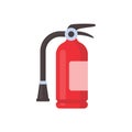 red fire extinguisher for suppressing fire in buildings Royalty Free Stock Photo