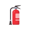 red fire extinguisher for suppressing fire in buildings Royalty Free Stock Photo
