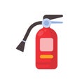 red fire extinguisher for suppressing fire in buildings Royalty Free Stock Photo
