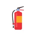 red fire extinguisher for suppressing fire in buildings Royalty Free Stock Photo