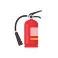 red fire extinguisher for suppressing fire in buildings Royalty Free Stock Photo