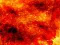red fire flame background, fire burning brick wall