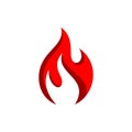 Red Fire Flame Logo Template Illustration Design. Vector EPS 10 Royalty Free Stock Photo