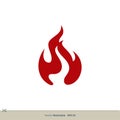 Red Fire Flame Logo Template Illustration Design. Vector EPS 10 Royalty Free Stock Photo