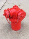 Red fire hydrant Royalty Free Stock Photo