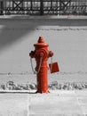 Red fire hydrant