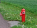 Red fire hydrant Royalty Free Stock Photo