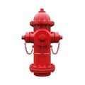 Red fire hydrant with chains isolated on transparent background transparent background Royalty Free Stock Photo