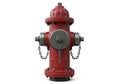 Red fire hydrant with chains Royalty Free Stock Photo
