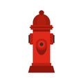 Red fire hydrant icon, flat style Royalty Free Stock Photo