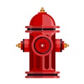 Red fire hydrant icon isolated on white vector Royalty Free Stock Photo