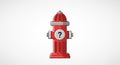 A red fire hydrant illustration with a cylindrical body and dome-shaped top. It features Royalty Free Stock Photo