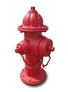 Red fire hydrant, isolated Royalty Free Stock Photo