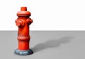 Red fire hydrant isolated on white background with copy space for your text or image Royalty Free Stock Photo