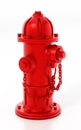 Red fire hydrant isolated on white background. 3D illustration Royalty Free Stock Photo