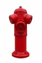 Red fire hydrant isolated on white Royalty Free Stock Photo