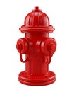 Red Fire Hydrant Minimalist 3D Rendering in a Soft And Smooth Renderer Royalty Free Stock Photo