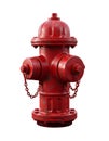 Red Fire Hydrant Minimalist 3D Rendering in a Soft And Smooth Renderer Royalty Free Stock Photo